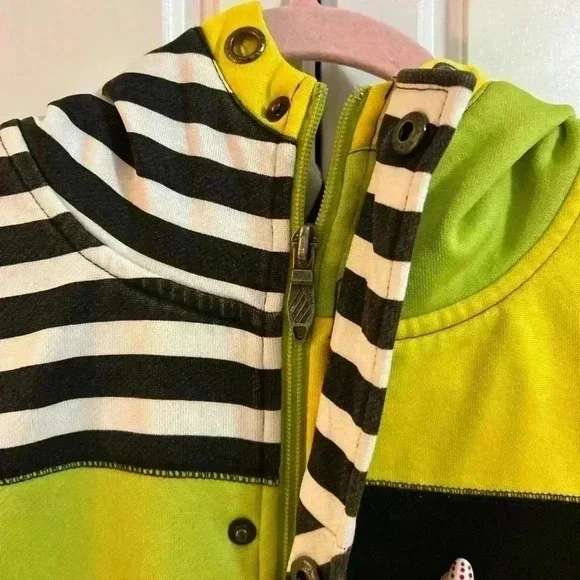 Volcom Yellow and Black Striped Jacket - Picture 5 of 6